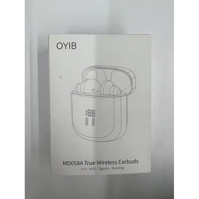 Навушники-вкладиші OYIB Bluetooth 5.3, ENC Micro, HiFi, сенсорні, світлодіодні, 25H, IPX7, сині