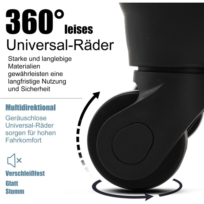 Набір валіз Merax 5 шт. (M-L-XL) з ABS, TSA-замком, розширення L-XL, з сумкою та косметичкою, бежево-чорний