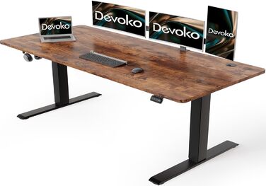 Електричний регульований стіл Devoko: ергономічний стіл для роботи та відпочинку (180 x 80 см, білий)