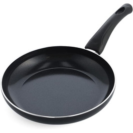 Керамічна сковорода BK Brilliant Healthy підходить для індукції (28 см), безпечна для духовки та гриля до 160 C, міцна та професійна, придатна для миття в посудомийній машині, без PFAS, чорна сковорода 28 см