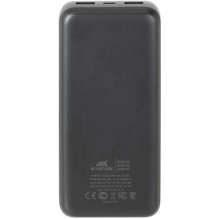 Вт, LCD дисплей, USB-C, 1 вхід, 3 виходи, 2585 Powerbank 30000mAh, QC/PD 20