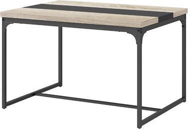 Стіл обідній HOMCOM для 6 осіб, кухонний стіл, індустріальний стиль, чорний метал та дерево, 120 x 89 x 75,5 см