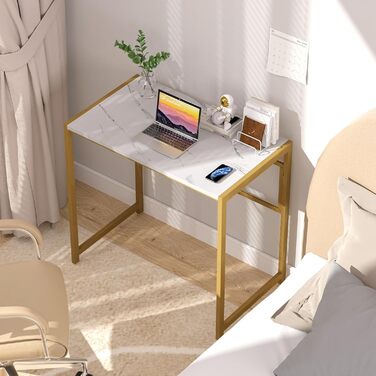 Зламуваний стіл GreenForest 80x48 см, без монтажу. Ідеально для дому та офісу. (100x48 см, золото)