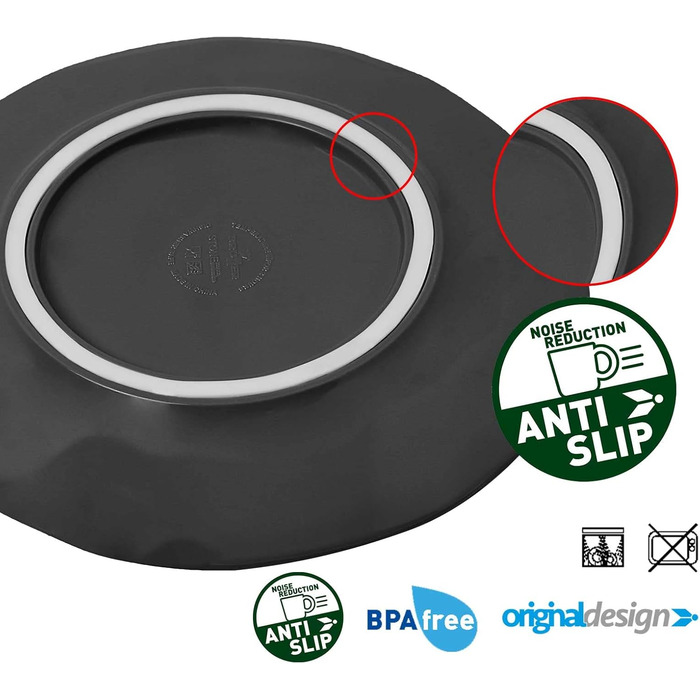 Набір посуду для кемпінгу Brunner Outdoor in Motion Melamin | 8 предметів (тарілки, миски, чашки) для 1-2 осіб | Tête a Tête Venetian | Зручний, міцний, антиковзний