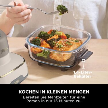 Ninja CRISPi Airfryer – фритюрниця-конвекційна піч, 3.8 л, 4-в-1, 1700 Вт, Stone Gold FN101EUSTGD