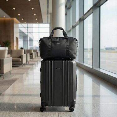 Набір валіз FERGÉ 3 шт. з жорстким корпусом, TSA-замком, Канни. Валізи-ролери (Handgepäck, L, XL). Міцний полікарбонатний набір валіз (5 шт., сірий матовий).