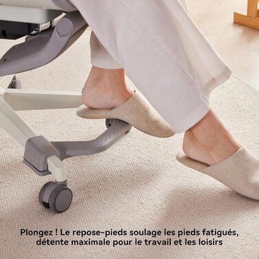 Ергономічне крісло Musso E80 Muse FemmePosture™ для жінок - регулювання спинки до 135°, 3D-підтримка попереку, 17см 4D-підголівник, висувна підніжка, регулювання глибини та висоти сидіння, регульовані підлокітники (Сірий)