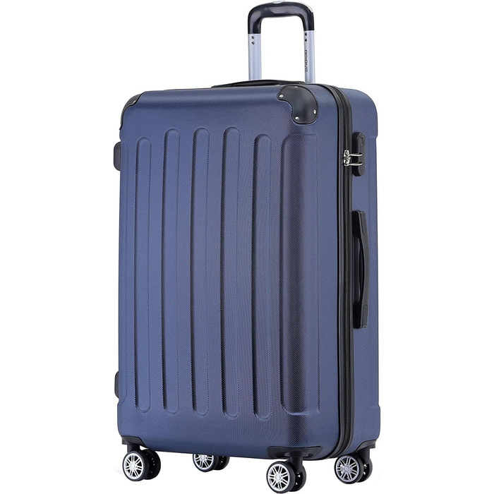 Дорожній кейс BEIBYE Twin Wheels Hardcase XL-L-M, 14 кольорів, темно-синій, великий (76 см)