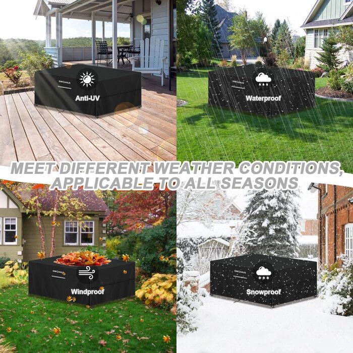 Захисний чохол для садовой меблів: стіл, вологостійкий, 220x140x75 см, 420D Oxford