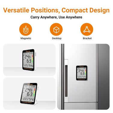 Вимірювач якості повітря Temtop S1+: PM2.5, AQI, температура, вологість, 100 днів роботи, підключення до APP, для дому та офісу