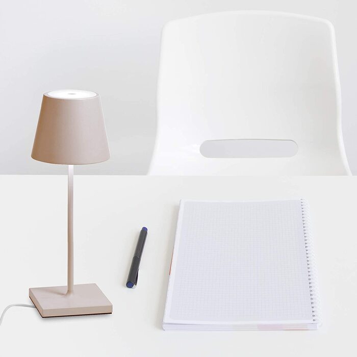 Zafferano Poldina Pro Mini - Бездротова LED-лампа для дому та вулиці, білий колір, регулювання яскравості, 30 см