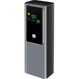 Powerbank 20000mAh 100W з USB-C, 3 порти, швидка зарядка, цифровий дисплей для iPhone, Samsung, MacBook, Dell, Tablet