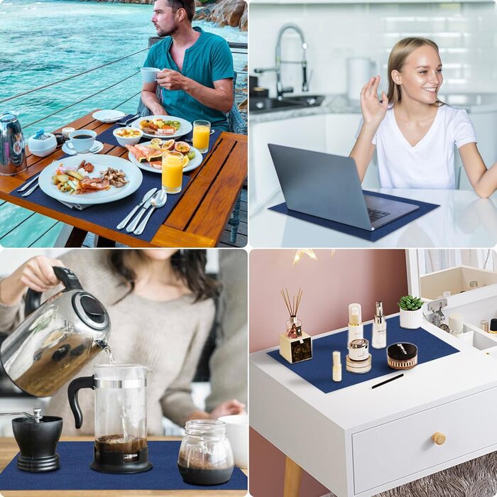 Набори серветок на стіл, тканинні, 8 шт., Бордовий колір, стійкі до тепла, легко миються