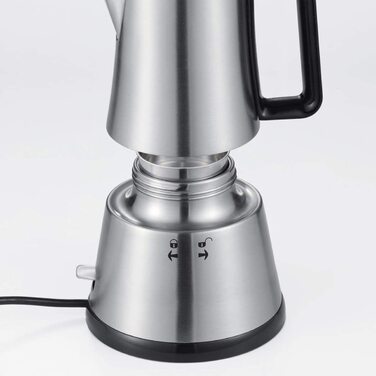 Кавоварка гейзерна Cloer 5918 Moka Maker, 3-4 чашки, нержавіюча сталь, з безпечним вимкненням та клапаном