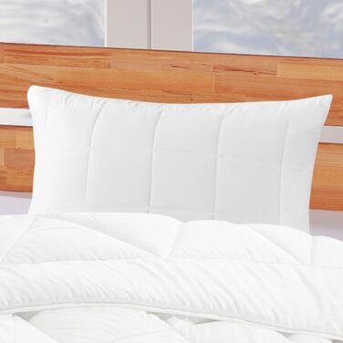 Набір пружинних подушок DILUMA - Тришарова комфортна подушка - Знімний чохол на блискавці - Внутрішня подушка з 3 пружинами - Вбудовані повітряні камери - OEKO-TEX100 (1, 40x80 см)