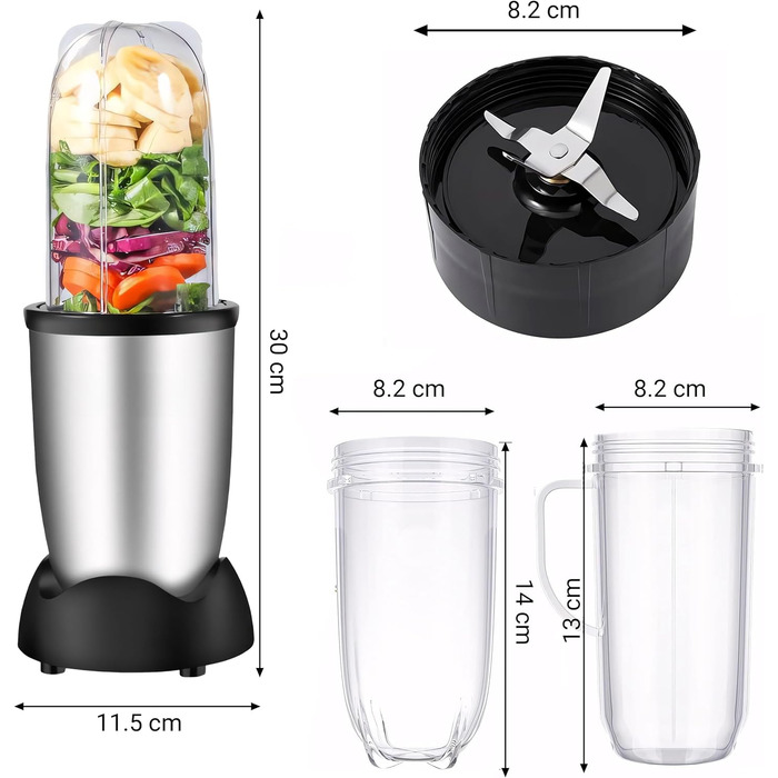 Блендер Retoo, електричний блендер, коктейль, блендер, 250 Вт, пластикова пляшка, можна мити в посудомийній машині, два, чашка для пиття, 470 мл, пластикова пляшка, нержавіюча сталь