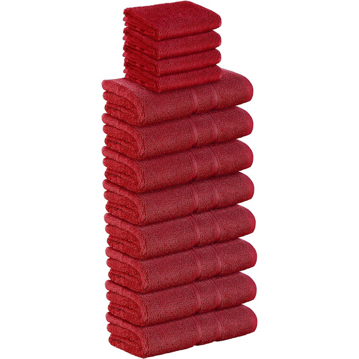Рушники для гостей / 8 рушників для рук) в червоному кольорі / преміум набір рушників з 100 бавовни, 500 г/м, 12 упаковок, 12 TLG. (4