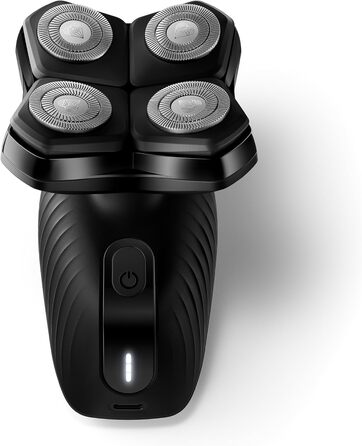 Електробритва MANSCAPED The Dome Shaver Plus для голови чоловіча, водонепроникна, 4 подвійні ротаційні леза, SkinSafe та FlexAdjust технології, USB-C зарядка, знімний магнітний блок лез