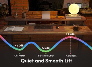 FEZIBO Регульований за висотою електричний стоячий стіл з подвійним ящиком, 120 x 60 см, офісний стіл для дому, стіл-трансформер, комп'ютерний стіл, коричневий 120 × 60 см, коричневий