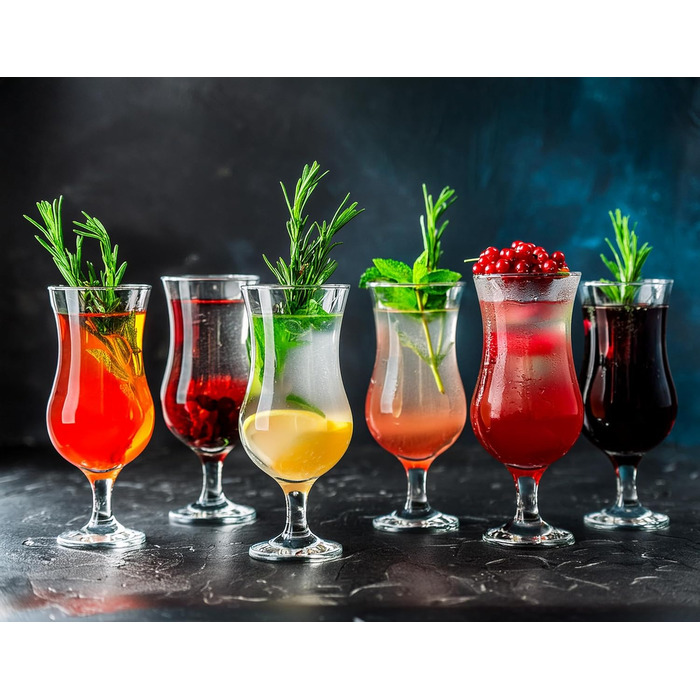 Набір склянок для коктейлів Krosno Glasmark: 6 шт, 420 мл, Long Drink, підійдуть для напоїв, води, смузі та десертів. Можна мити в посудомийній машині.