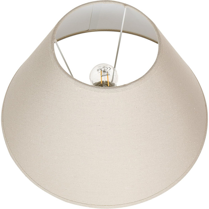 Настільна лампа Beliani з керамічним цоколем у формі вази, білий абажур, регульований вимикач