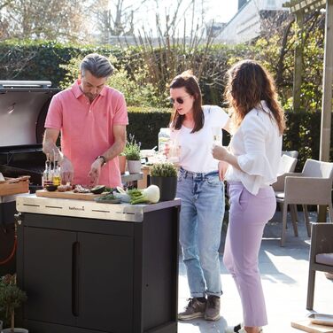 Барбекю-стіл Barbecook Premium Buddy з місцем для зберігання та вбудованим відкривачем для пляшок, для газового гриля, 84 x 46 x 90 см
