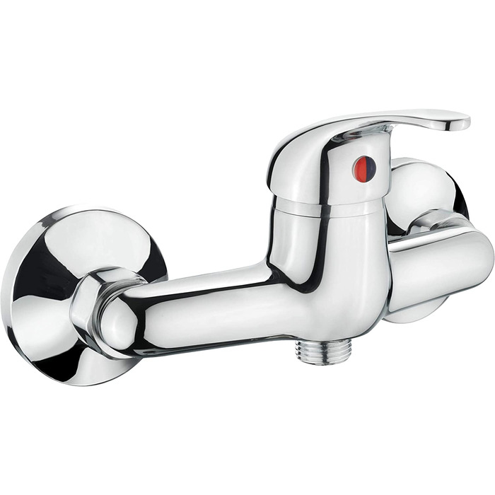 Однорідний змішувач 'Anza' з латунним корпусом – хромований – 1/2 дюйма, для підключення до душу / Змішувач для ванни / Настінний змішувач для ванни – SA932