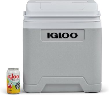 IGLOO IE27 - Електрична холодильна сумка/міні-холодильник 27л, 12/230V для авто, човна та відпочинку (сірий)