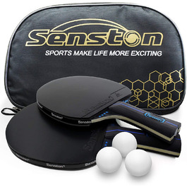 Набір для настільного тенісу Senston 2 ракетки і 3 м'ячі чорний