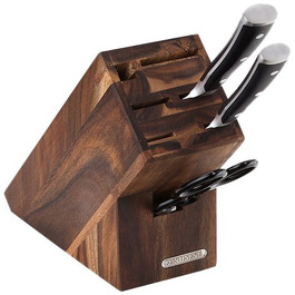 Тримач для ножів із 7 предметів з деревини акації 22 x 9,5 см Continenta