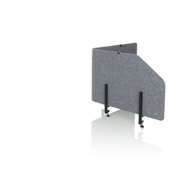Акустична перегородка для офісу FLEXMIUT T TOP з пластику / текстилю сірого кольору (hjh OFFICE)