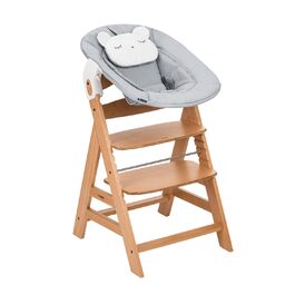 Дитячий стільчик Hauck Alpha Newborn Set Plus Dark Grey - преміум модель для новонароджених, до 90 кг, з 5-точковим ременем безпеки та захисним бампером