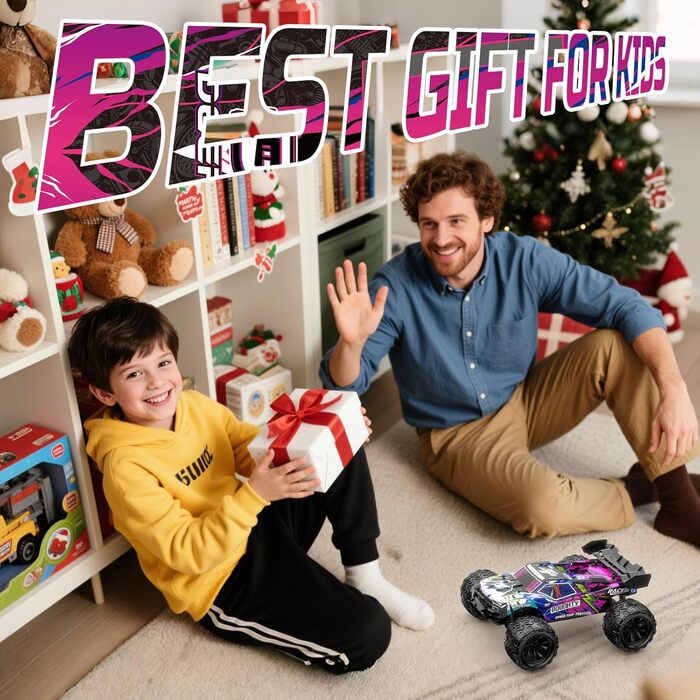 Радіокерований позашляховик DEERC 9205E 1:10 48 км/год 4WD з двома акумуляторами - іграшка для дітей та дорослих