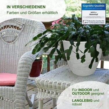 Квітчарня Milano: круглий горщик для квітів, Ø58 см, антрацит - вологостійкий, UV-стійкий