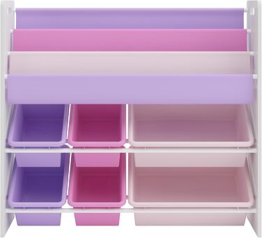 Дитяча полиця для іграшок en.casa Rødøy з 6 ящиками, 78 x 86 x 27 см, дизайн 