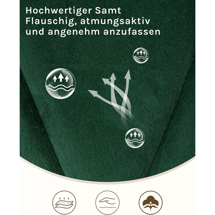 Набір обідніх стільців Lestarain (4 шт.) з підлокотниками, для кухні, вітальні, обідньої кімнати. М'які стільці з оксамитовим покриттям, металевий каркас, ергономічний дизайн, темно-зелений колір