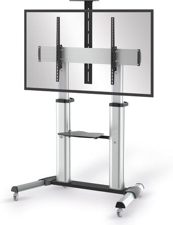 Підставка для телевізора Conecto TV Stand - мобільна, поворотна, регульована по висоті, 55-100 дюймів, модель LM-FS03G, срібна