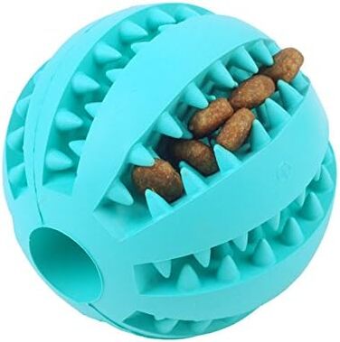 Іграшка для собак AGIA TEX м'яч для ласощів розумові тренування та розваги натуральний каучук 7 см (4 шт. и, червоний, синій, зелений та жовтий)