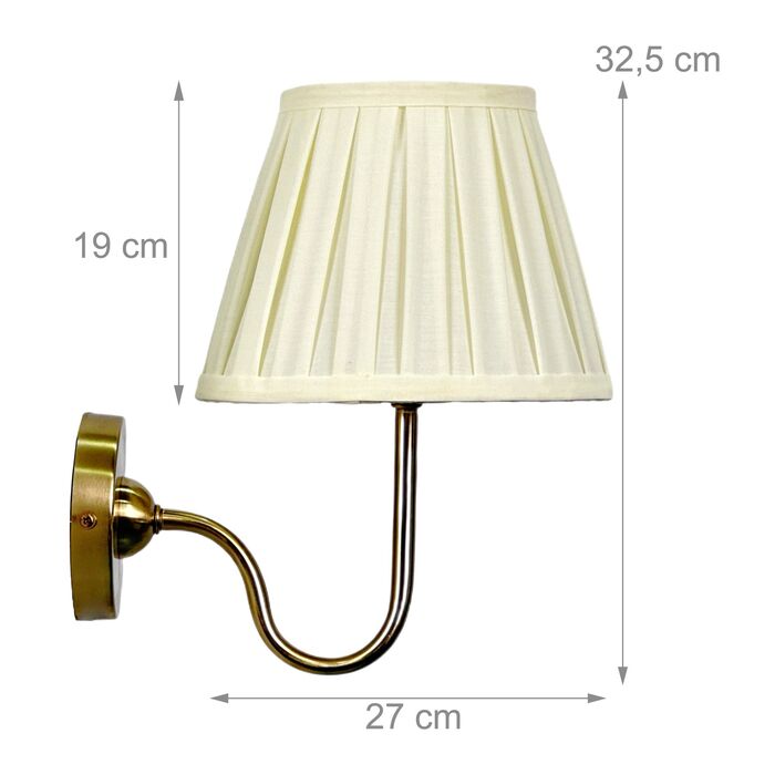 Relaxdays: Вуличний бра з абажуром з тканини