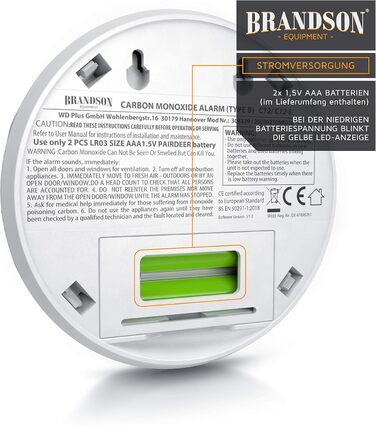 Датчик CO2 Brandson - Вимірювач якості повітря, сенсор вуглекислого газу, моніторинг PPM, індикатор CO2, рекомендації по вентиляції, будильник, термометр, гігрометр