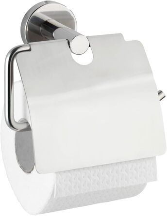 Тримач для туалетного паперу Bosio з кришкою нержавіюча сталь глянцевий - Тримач для туалетного паперу, з кришкою, нержавіюча сталь, 15 х 13,5 х 7 см, глянцевий