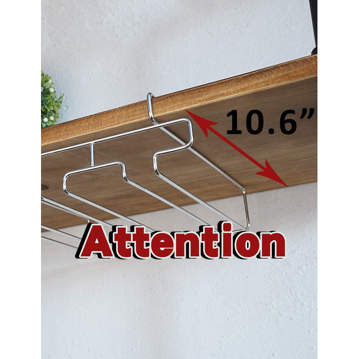 Підставка для склянок BAFVT – 2-ярусна, з нержавіючої сталі, для кріплення під шафку, органайзер для склянок (срібляста)