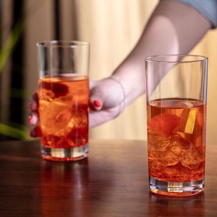 Склянки для напоїв Krosno Longdrink 350 мл, набір 6 шт. Blended – для води, коктейлів, ресторанів, посудомийна машина