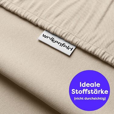 Постільна ковдра Wolkenfeld 200x200 з бавовни - комплект з 2 наволочками 80x80 - дихаюча, приємна до шкіри та легка у догляді - постільна ковдра на весь рік з блискавкою, Oeko-TEX – сіра (бежева, 200 x 200 см)