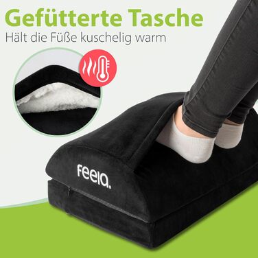 Підставка для ніг під стіл Feela® – ергономічна підставка для ніг, footrest для комфорту. Без термосумки