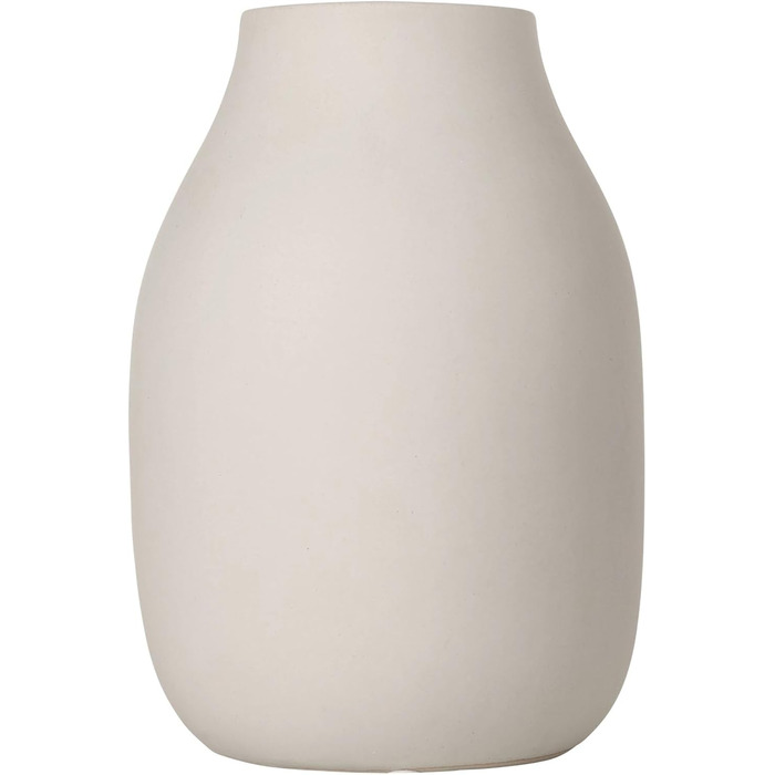 Ваза COORA з кераміки ручної роботи, декоративна настільна ваза, 20x14x14 см, Moonbeam Beige