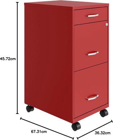 Шафа для документів Lorell LYS SOHO Box з 3 висувними ящиками, 67.3 x 36.3 x 45.7 см, білий колір