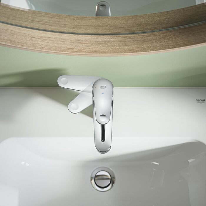 Змішувач для ванної кімнати Grohe Swift, хром, з донним клапаном Push-Open, 18 см, з інструментом 3-в-1