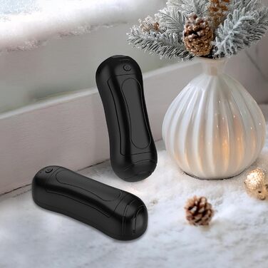 Електричний грілка для рук FANDLISS 6000 mAh, 2 шт. - багаторазовий, з USB зарядкою, для кемпінгу, на відкритий простір, на подарунок, чорний