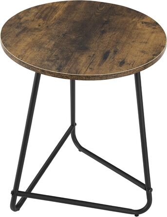 Журнальний столик Juelsminde Журнальний столик круглий Диванний стіл Металевий каркас Стіл для вітальні Телефонний столик Журнальний столик (тон темного дерева)
